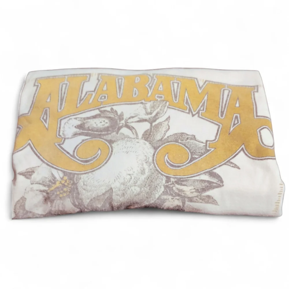 Gildan ALABAMA Live In Concert Vintage Tour Shirt XL Cream Short Sleeve Tee - Picture 12 of 12